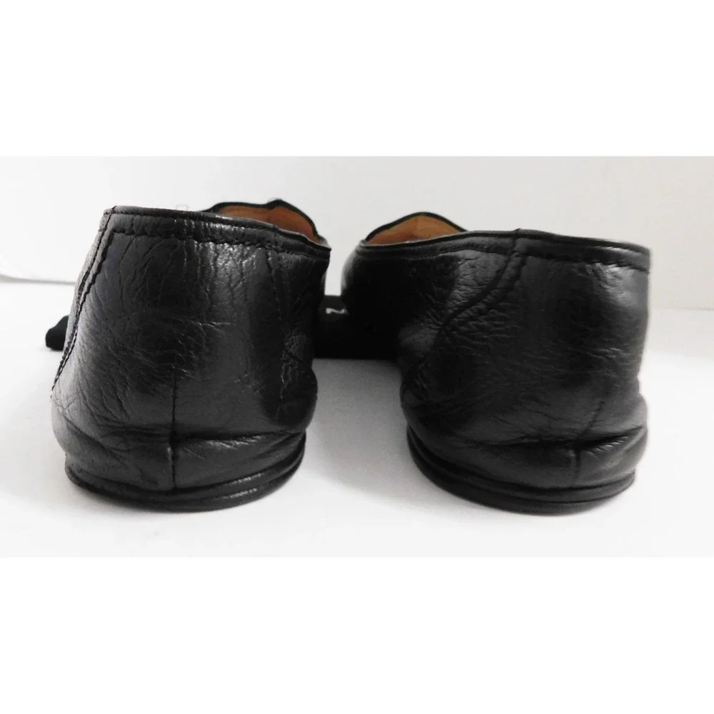 Chanel Stitched CC Logo Black Leather Flats 40 | 9.5 - Picture 4 of 6